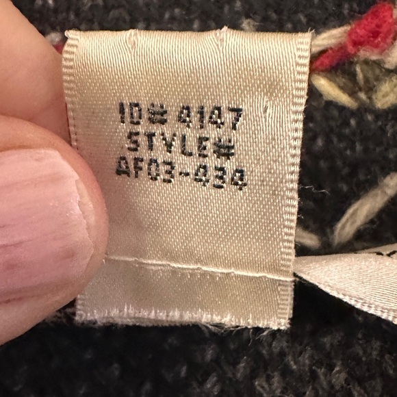 August Max Woman Vtg Size 1X Lambs Wool Cardigan Christmas Embroidery Zip Front - Picture 12 of 14